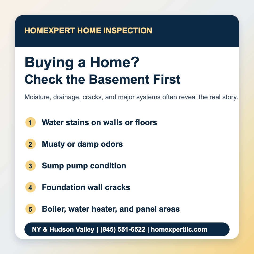 Basement moisture checks for home inspection